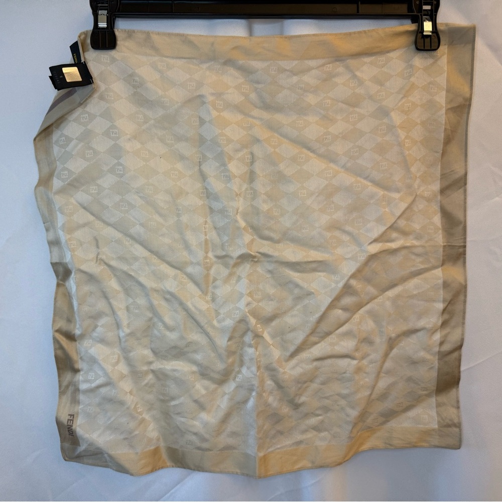 Fendi Cream 18 inch handkerchief